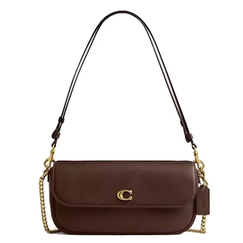 Túi Đeo Chéo Coach Brook Flap Chain Bag CAN90 Brass/Maple Màu Nâu
