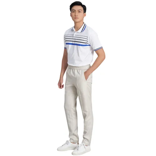Quần Dài Nam F2 Fashion & Freedom Linen Holidays Vibes DN39-TX-29-0323 Màu Trắng Xám Size 29
