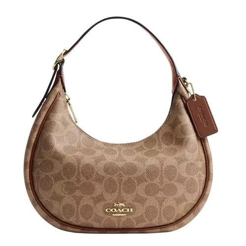 Túi Đeo Vai Nữ Coach Emily Shoulder Bag In Signature Canvas CDX17 Màu Nâu Nhạt