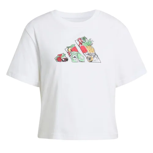 Áo Thun Nữ Adidas Graphic Food Cropped Loose T-Shirt KA5073 Màu Trắng Size M