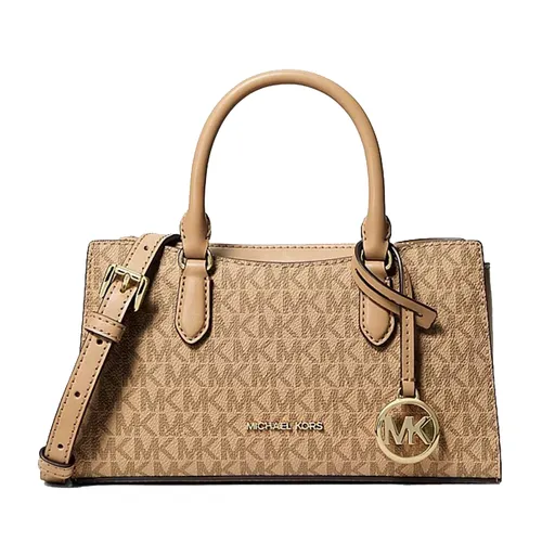 Túi Đeo Chéo Nữ Michael Kors&nbsp;MK Arden Small Signature Logo Messenger Bag 35F5G4XM1V Màu Camel