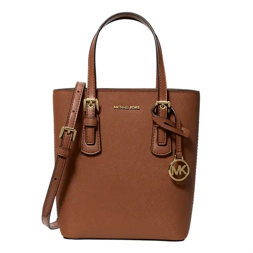 Túi Đeo Chéo Nữ Michael Kors MK Voyager Extra-Small Leather Convertible Crossbody Bag 35F6GV6C0L Màu Nâu