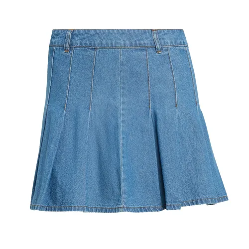 Chân Váy Nữ Adidas Denim Pleated Skirt Indigo Denim KD5523 Màu Xanh Chàm Size 32