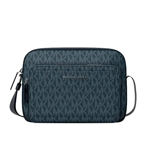 Túi Đeo Chéo Nam Michael Kors MK Cooper Signature Logo Flight Bag 37S6LCOC6X Màu Xanh