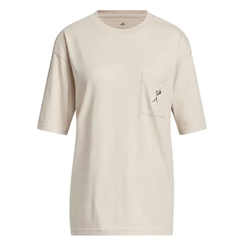 Áo Thun Nữ Adidas Summer Drink Graphic KB7188 Tshirt Màu Be Size S