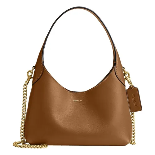 Túi Đeo Vai Nữ Coach Brooklyn Shoulder Bag 23 Honey Brown CW614 Màu Nâu Caramel