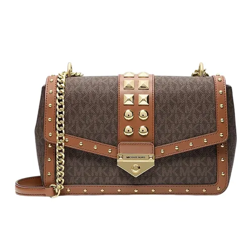 Túi Đeo Chéo Nữ Michael Kors&nbsp;MK Soho Large Studded Signature Logo Shoulder Bag 35S6G1SL3B Màu Nâu
