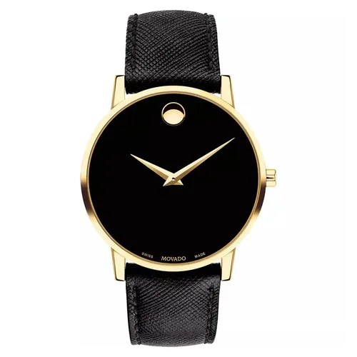 Đồng Hồ Nam Movado Museum Classic Men's Watch 40mm Màu Đen - Vàng