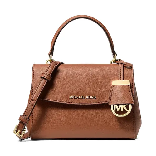 Túi Đeo Chéo Nữ Michael Kors MK Ava Extra-Small Saffiano Leather Crossbody 32F5GAVC1L Brown Màu Nâu
