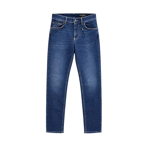 Quần Jean Nam Dolce & Gabbana D&G Tag Sport Regular GYJCCD G8PO9 Màu Xanh Đậm Size 46