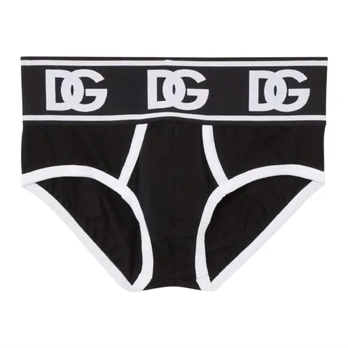 Quần Lót Nam Dolce & Gabbana Black With White Lettering M3E05J OUAIG Màu Đen Size 4