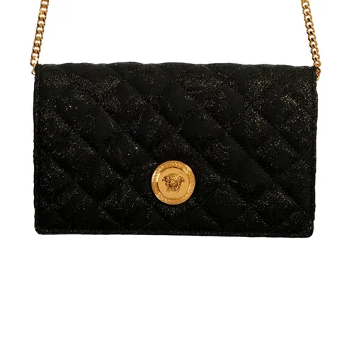Túi Đeo Vai Nữ Versace Wool Barocco Mini Chain Shoulder Bag 1011785 1A15719 Màu Đen