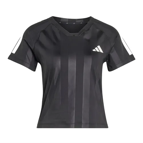 Áo Thun Nữ Adidas Hyperglam 3-Stripes Embossed T-Shirt KC7695 Màu Đen Size S