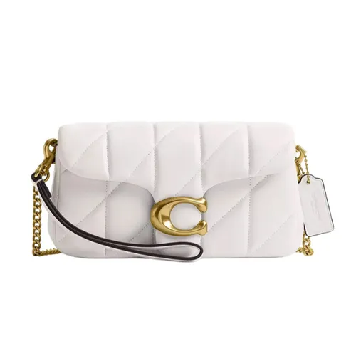 Túi Đeo Chéo Nữ Coach Tabby Shoulder Bag 19 CBH23 With Pillow Quilting Brass/ Chalk Màu Trắng