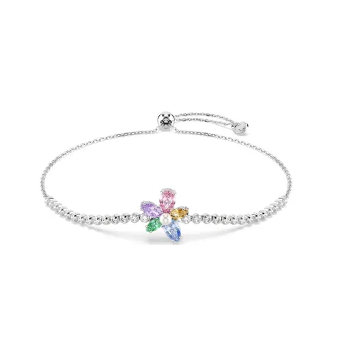 Vòng Đeo Tay Nữ Swarovski x Ariana Grande Bracelet Mixed Cuts Flower Multicolored Rhodium Plated 5749187 Màu Bạc Trắng
