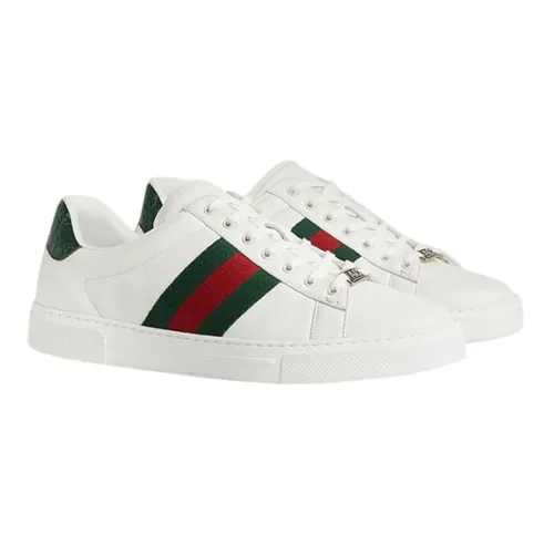 Giày Sneaker Nam Gucci Ace ‘White’ ‎757892-AACAG-9055 Màu Trắng Xanh Size 41