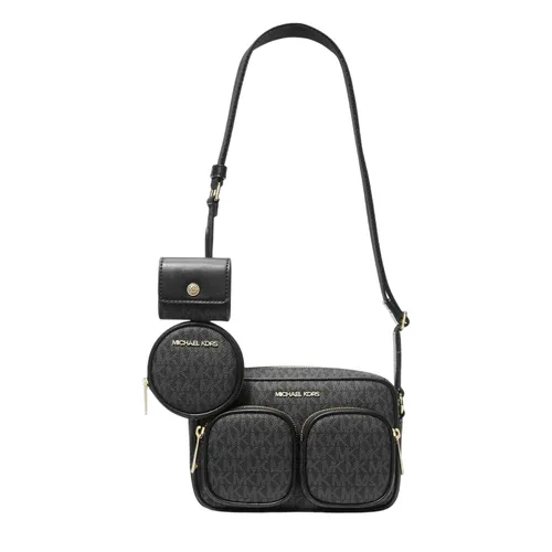 Túi Đeo Chéo Nữ Michael Kors MK Jet Set Medium Leather Crossbody Bag With Case 35S2GTTC2B1 Màu Đen