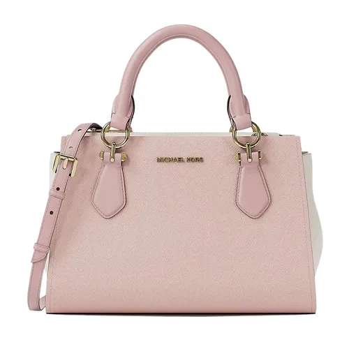 Túi Xách Tay Michael Kors MK Marilyn Small Color-Block Saffiano Leather Messenger Bag 35F5G6AM1T PWD BLSH MLT Màu Hồng