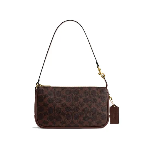 Túi Đeo Vai Nữ Coach Plaza Bag In Signature Canvas Bag CCC42 Màu Nâu