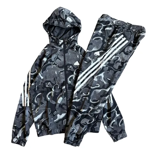 Bộ Quần Áo Nam Adidas Future Icons Allover Print IJ8843 Màu Xám Trắng Size XS (Form Âu)