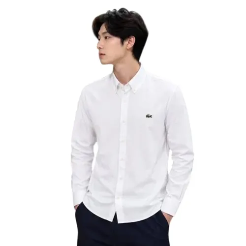 Áo Sơ Mi Dài Tay Nam Lacoste Men's Shirt White Màu Trắng Size 39