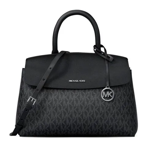 Túi Đeo Chéo Nữ Michael Kors MK Small Landry Crossbody Bag With Logo 30T6SX7S1V Màu Đen
