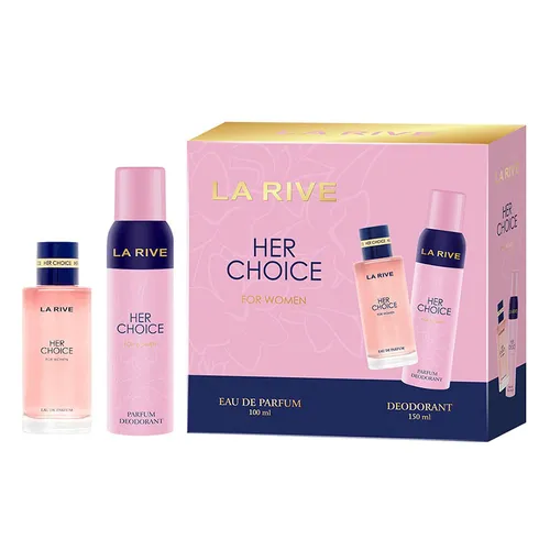 Set Nước Hoa Nữ La Rive Her Choice For Women EDP 100ml + Xịt Khử Mùi Deodorant 150ml
