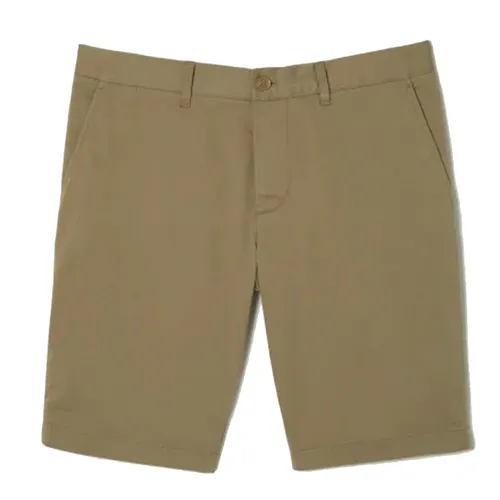 Quần Short Nam Lacoste Custom Slim Fit FH0145 - CB8 Màu Be Size 34