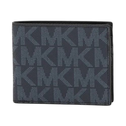 Ví Nam Michael Kors MK 86F2SMNF5B Monogram Slim Bi-fold Wallet Màu Xanh Navy