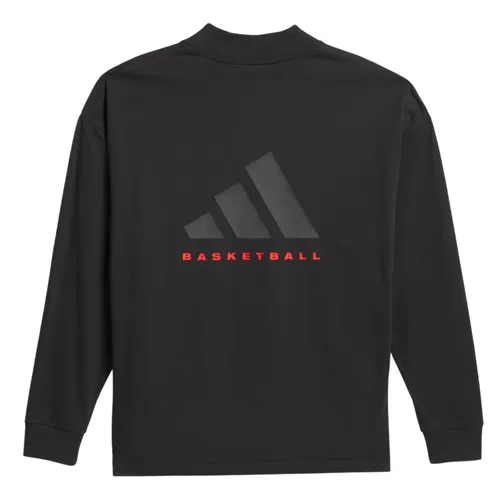 Áo Thun Dài Tay Adidas Basketball Long Sleeve Tee IZ4910 Màu Đen Size S (Form Âu)
