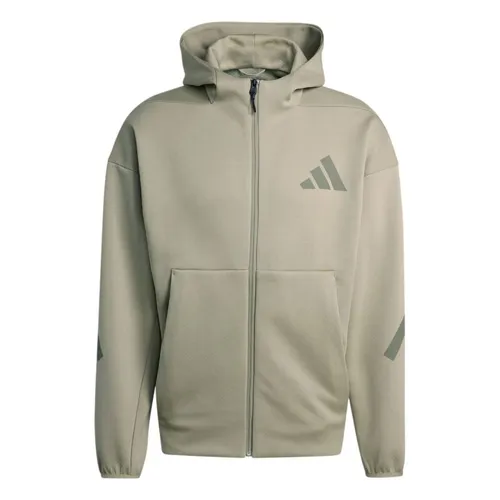 Áo Khoác Nam Adidas Z.N.E. Full-Zip Hooded Track Jacket KE4682 Màu Be Size M