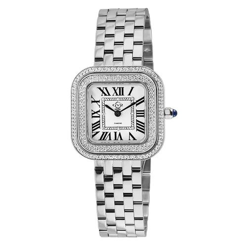 Đồng Hồ Nữ GV2 By Gevril Quartz Bellagio Diamond 12130B Màu Bạc
