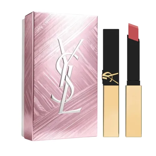 Set Son Yves Saint Laurent YSL The Slim 1977 Pink Voyage Màu Hồng Đào + Hộp Quà YSL