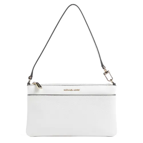 Túi Đeo Vai Nữ Michael Kors MK Jet Set Shoulder Bag Grained Leather Optic White Màu Trắng
