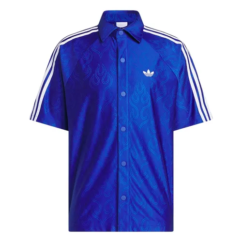 Áo Sơ Mi Unisex Adidas Originals Basketball Flame KB7524 Màu Xanh Dương Đậm Size XL