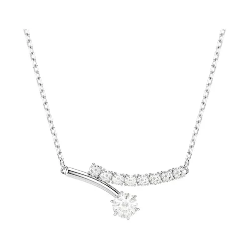 Dây Chuyền Nữ Swarovski Matrix Necklace Round Cut White Rhodium Plated 5753568 Màu Trắng Bạc