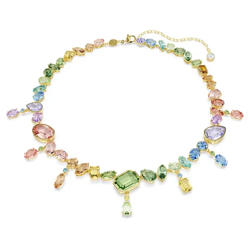 Dây Chuyền Nữ Swarovski Gema Necklace Mixed Cuts, Dangling Crystals, Multicolored, 18K Gold Finish 5737443 Phối Màu