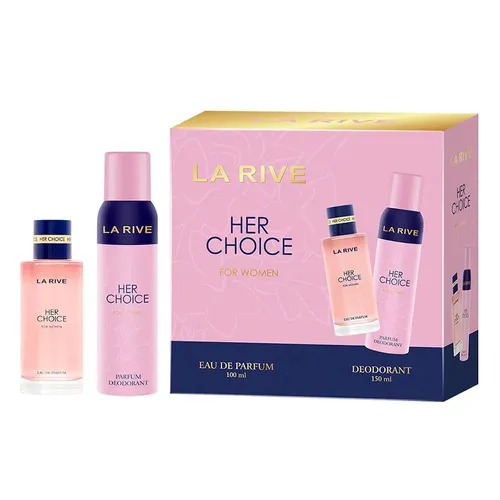 Set Nước Hoa Nữ La Rive Her Choice Set 2 Món (EDP 100ml + Xịt khử mùi 150ml)