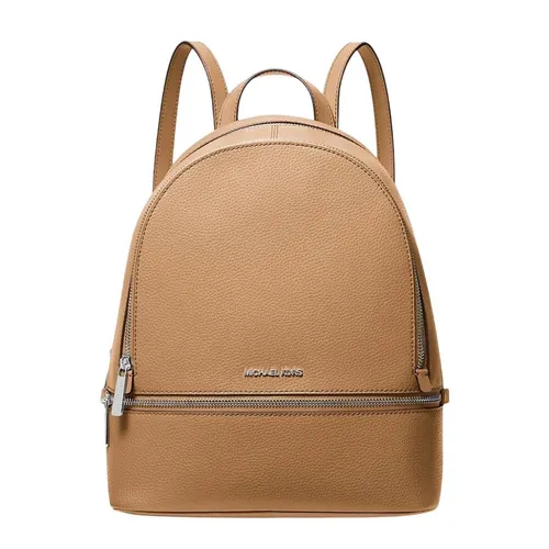 Balo Nữ Michael Kors MK Rhea Medium Pebbled Leather Backpack Màu Nâu
