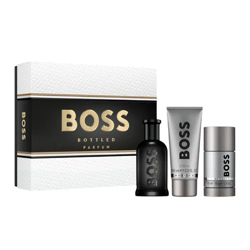 Set Nước Hoa Nam Hugo Boss Bottled 3 Món (Parfum 100ml + Gel Tắm 100ml + Lăn khử mùi 75ml)