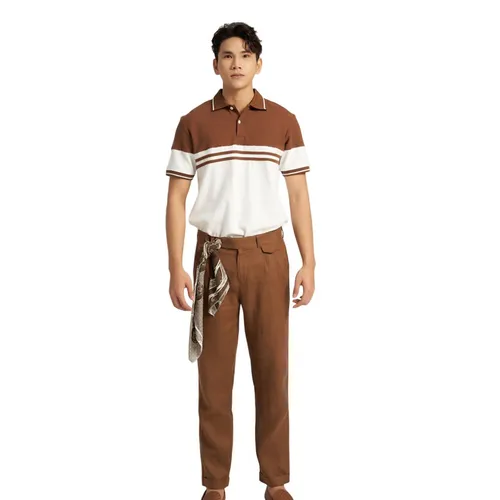 Quần Dài Linen Nam F2 Fashion & Freedom DN31-N-29-0224 Màu Nâu Size 29