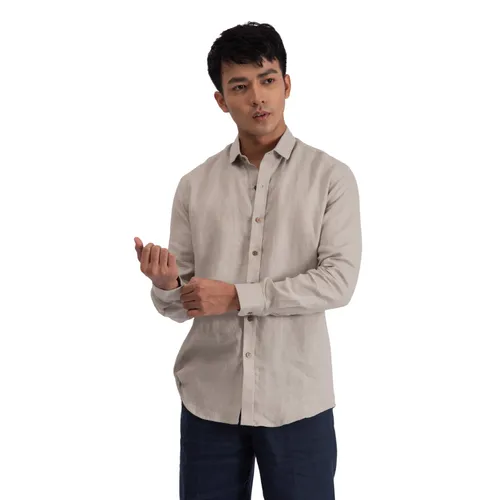 Áo Sơ Mi Linen Nam F2 Fashion & Freedom SMM115-X-S-0619 Màu Xám Size S