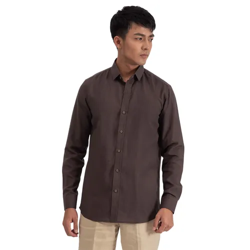 Áo Sơ Mi Linen Nam F2 Fashion & Freedom SMM127-DN-S-0619 Màu Nâu Size S