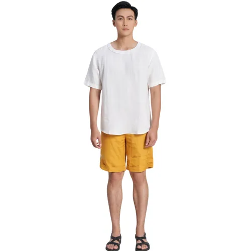 Quần Short Nam F2 Fashion & Freedom Linen Holidays Vibes SN38-V-29-0323 Màu Vàng Size 29