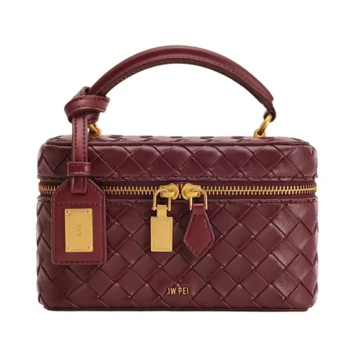 Túi Xách Tay Nữ JW Pei Cleo Woven Texture Box Shape Top Handle Bag Claret Màu Đỏ Nâu