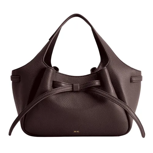 Túi Xách Tay Nữ JW Pei Mabel Soft Bow Tote Bag Dark Brown Handbag Màu Nâu