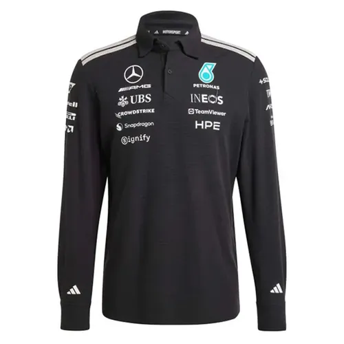 Áo Polo Dài Tay Nam Adidas Mercedes Amg Petronas Formula 1 Team Engineers KE5514 Màu Đen Size S