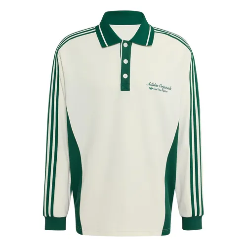 Áo Polo Dài Tay Nam Adidas Men's Long Sleeve Shirt KW5688 Màu Trắng Xanh Size XS