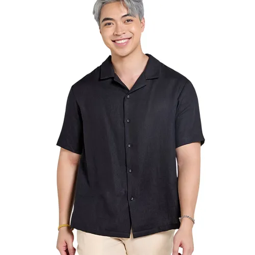 Áo Sơ Mi Nam F2 Fashion & Freedom Linen Tender Drit SMMN036-DEN-S-0525 Màu Đen Size S