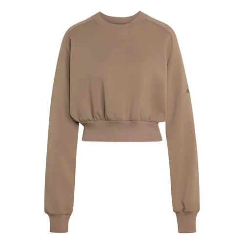 Áo Nỉ Nữ Adidas Soft Lux Oversized Sweatshirt KS5419 Màu Nâu Be Size XS